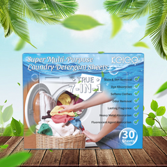 Kelee 7-in-1 Super Multi-Purpose Laundry Detergent Sheets Box