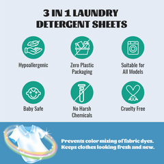 Kelee 3-in-1 Super Multi-Purpose Laundry Detergent Sheets