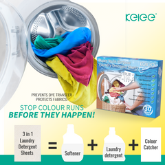 Kelee 7-in-1 Super Multi-Purpose Laundry Detergent Sheets Box